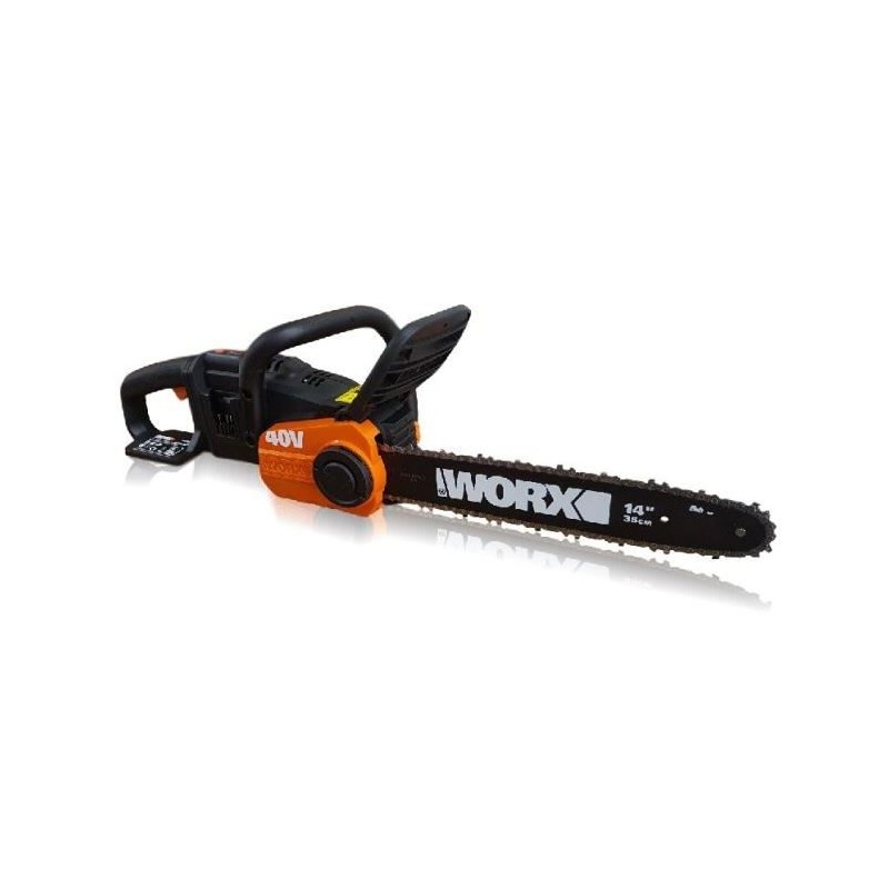 Cordless chainsaw WG384E.9 battery and charger EXCLUDED 35 cm bar