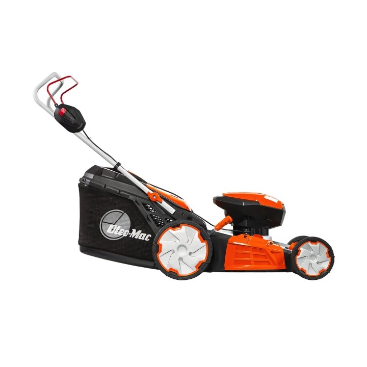 Tondeuse à gazon manuelle OLEOMAC Gi48P 40 V à batterie, largeur de coupe 46 cm, bac de ramassage 70 L | Newgardenmac.com