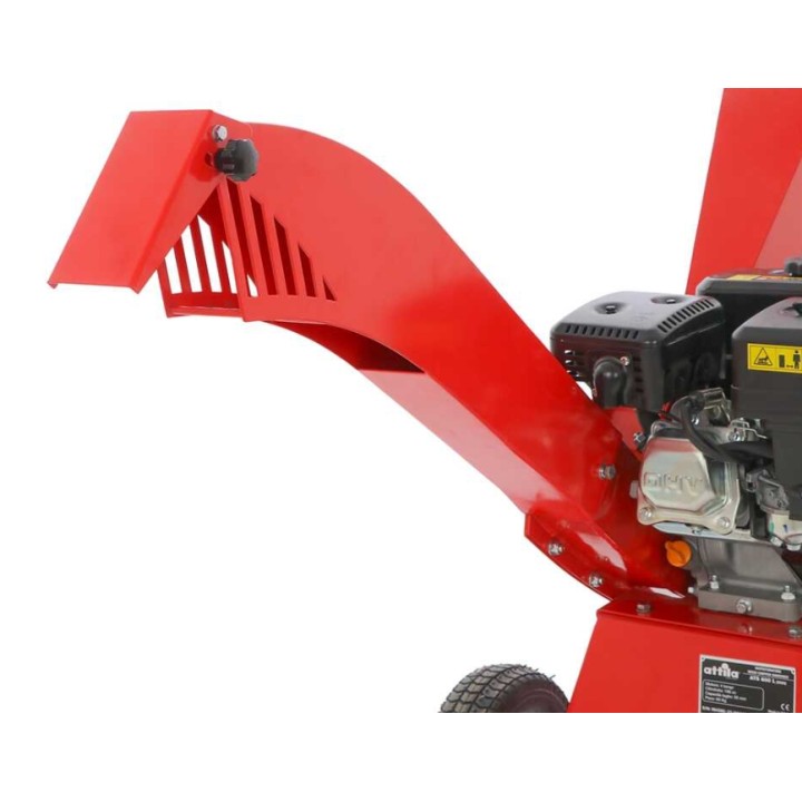 Petrol powered wood chipper ATTILA ATS600L 196cc 4.1kW max shredding diameter 5cm | Newgardenmac.com
