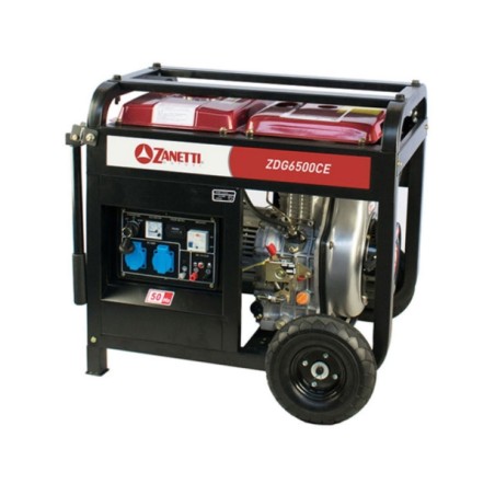 Generatore corrente diesel 9,6hp 10 lt. ZANETTI ZDG6500CEV avviamento elettrico | Newgardenmac.com