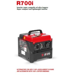 Generador de corriente silenciado Inverter RATO R700i gasolina 60cc arranque por tracción | Newgardenmac.com