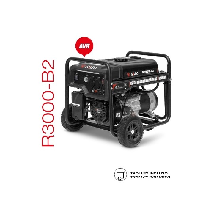 RATO R3000 gasolina 212 cc generador de corriente potencia máxima 3,0 kW AVR | Newgardenmac.com