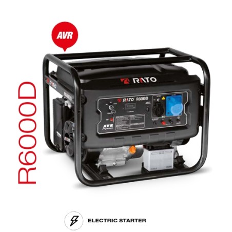 Generatore di corrente RATO R6000 a benzina 420 cc potenza massima 6 kW | Newgardenmac.com