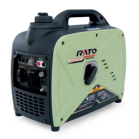 Generatore inverter silenziato RATO R1250iS con motore 4T 60cc benzina 12 V | Newgardenmac.com