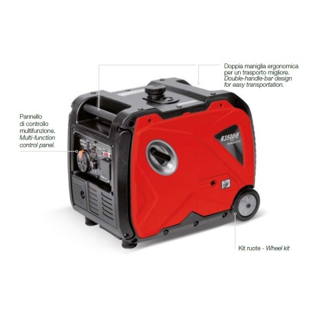 Generador inverter silenciado RATO R3000iE-R de arranque eléctrico con motor de 4T | Newgardenmac.com