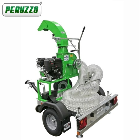 PERUZZO TURBO 400-T aspirateur de feuilles professionnel moteur B&S sur chariot | Newgardenmac.com