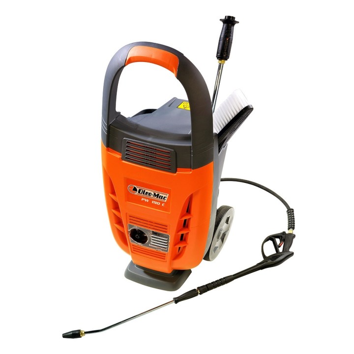 Hidrolimpiadora eléctrica de agua fría OLEOMAC PW 190 C 160 bar capacidad 600 L/h | Newgardenmac.com