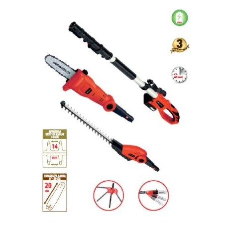 NOVATEC NHS 20 Li 2in1 2-in-1 Pruner + hedge trimmer combo with 20V 2Ah battery | Newgardenmac.com