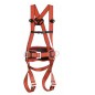 Fall arrest harness with positioning belt has anchor point