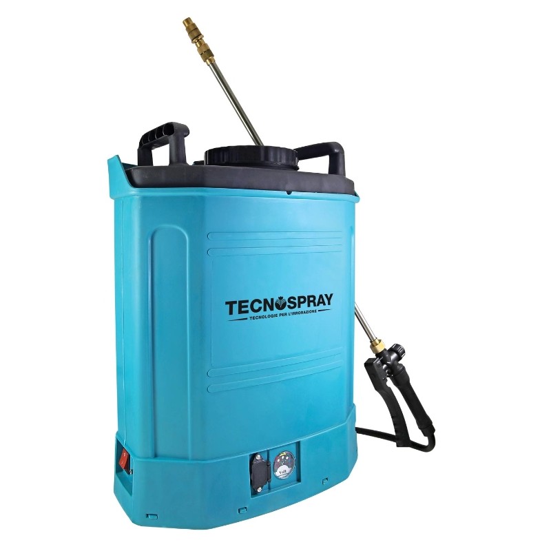 Pulverizador TECNOSPRAY E16 16L de capacidad Batería de litio de 12 V y cargador incluidos