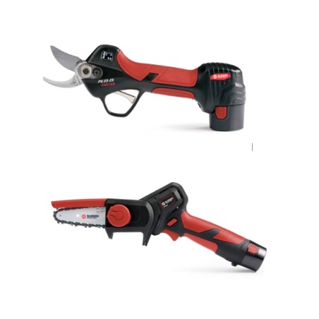 Pruning kit CS 22-04 scissors PS 23-25 FASTER BLUE BIRD with 3 batteries 12.6 V | Newgardenmac.com