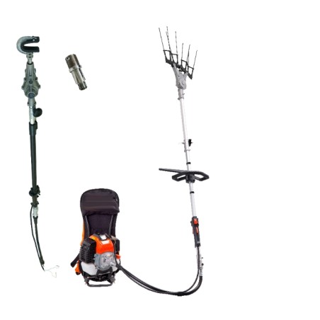 Kit scuoti-olive a zaino a scoppio PRO.TOP con braccio a gancio e adattatore | Newgardenmac.com