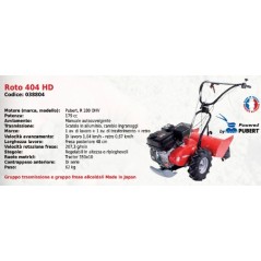 ROTO 404 HD SERIES PUBERT tracteur à pied avec moteur R 180 OHV 179 cc | Newgardenmac.com