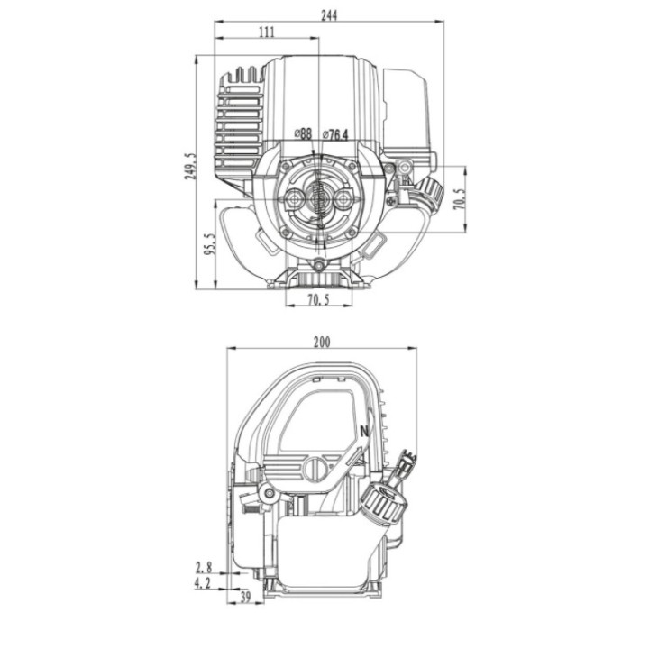 Motopompa autoadescante in alluminio benzina ZANETTI ZBP25-35BA bassa prevalenza | Newgardenmac.com