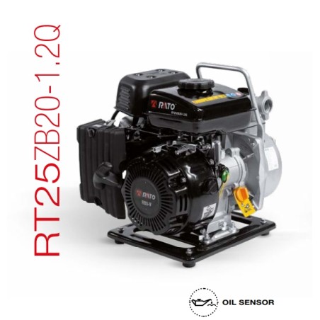 Self-priming motor pump RATO RT25 petrol 78.5 cc maximum head 28 m | Newgardenmac.com