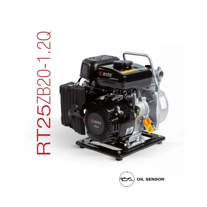 Selbstansaugende Motorpumpe RATO RT25 Benzin 78,5 cc maximale Förderhöhe 28 m | Newgardenmac.com