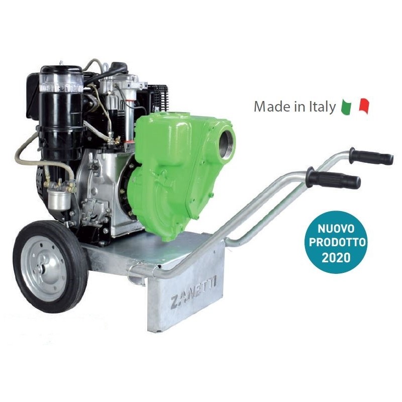 ZANETTI PS80-510AGE cast iron self-priming diesel motor pump with front tank