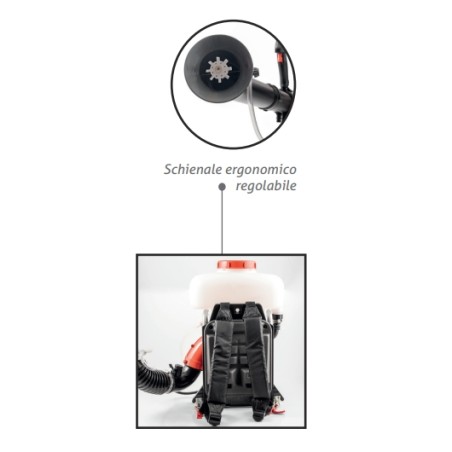 Pulverizador de mochila ATK 42 KONTINKY Motor de 2 tiempos 42 cc monocilíndrico depósito 14 L