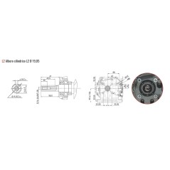 Motor de gasolina ZANETTI ZEN150L2 motobomba motoazada ZANETTI ZEN150L2 eje d. 19.05