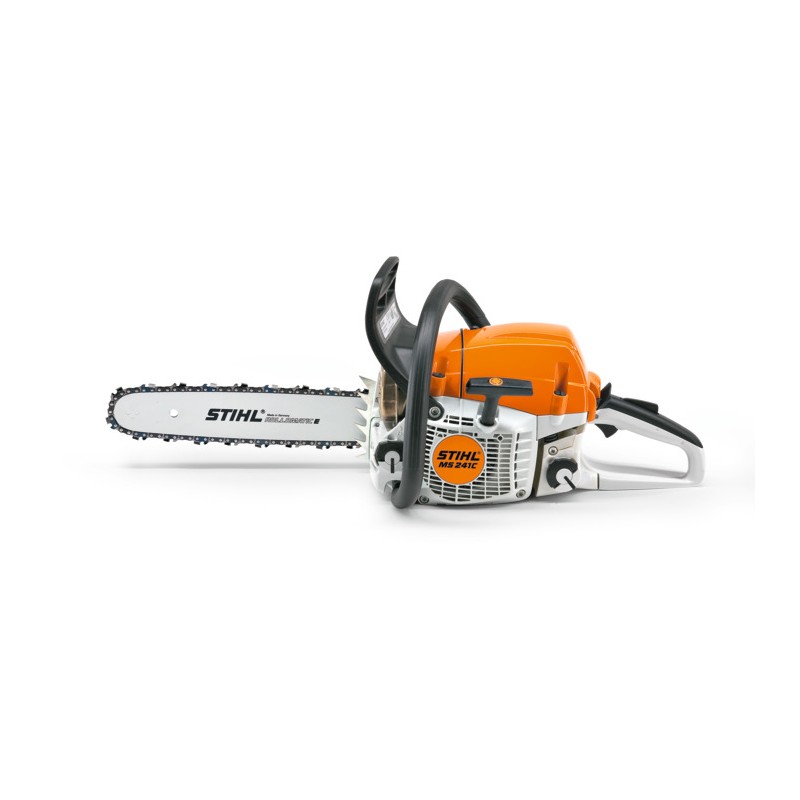 STIHL MS 241 C-M Benzin-Kettensäge mit 40cm - 45cm Kettenschiene und Schienendeckel