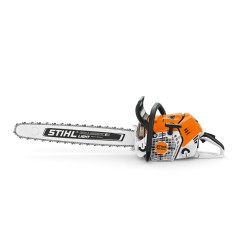 STIHL MS 500i 79 ccm Benzin-Motorsäge mit Kettenschiene und Schienendeckel