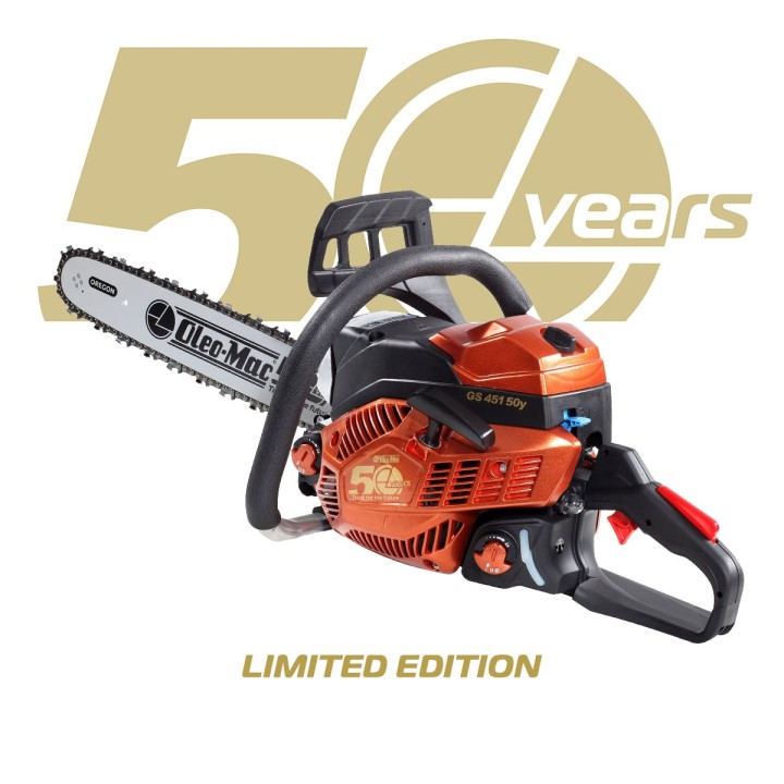 Motosega a scoppio OLEOMAC GS451 50Y 42,9 cc lunghezza barra 46 cm | Newgardenmac.com
