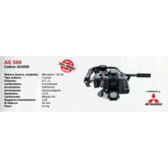 Ponceuse à essence KAAZ AG 500 MITSUBISHI TLE 48 moteur 2 temps 47.1 cc | Newgardenmac.com