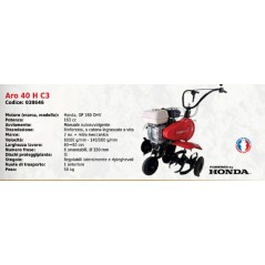 Motobineuse ARO 40 H C3 SERIE PUBERT avec moteur HONDA GP 160 OHV 163 cc | Newgardenmac.com