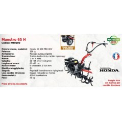 Motobineuse MAESTRO 65 H PUBERT avec moteur HONDA GX 200 PRO OHV 196 cc | Newgardenmac.com