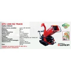 Professional tracked biochipper GTM GTS 1300 RG TRACK cutting diameter 10 cm | Newgardenmac.com