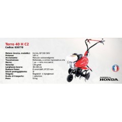 Motoazada TERRO 40 H C2 SERIE PUBERT con motor HONDA GP 160 OHV 163 cc | Newgardenmac.com