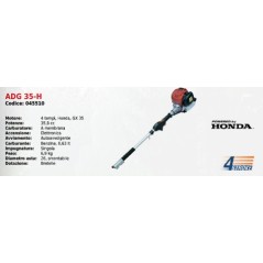 Multitool ATTILA ADG 35 H mono manche avec moteur HONDA 4T 35.8 cc | Newgardenmac.com