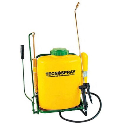 Knapsack sprayer TECNOSPRAY P15S/249 with lance 15 L pumping capacity brass | Newgardenmac.com