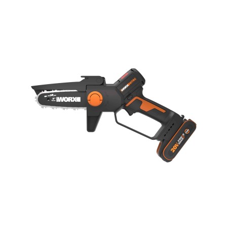 WORX WG325E chain pruner with 2.0 Ah battery and charger