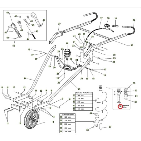 Prolongación 270 mm para broca ORIGINAL ACTIVE | Newgardenmac.com