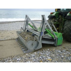 Beach cleaner SCAM BIG MARLIN towed tractor working depth 0 to 20cm | Newgardenmac.com