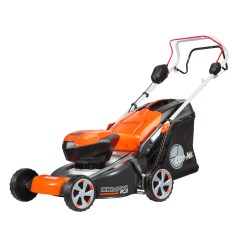 OLEOMAC Gi 44 T cortacésped a batería 41 cm corte autopropulsado recogida 70 Lt | Newgardenmac.com