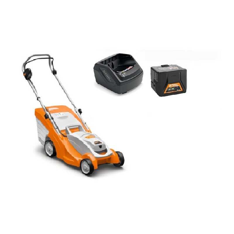 STIHL RMA 239.1 Akku-Rasenmäher (geschoben), 37 cm Schnittbreite, 40-l-Grasfangkorb. STIHL RMA 239.1 Akku-Rasenmäher (geschoben), 37 cm Schnittbreite, 40-l-Grasfangkorb.