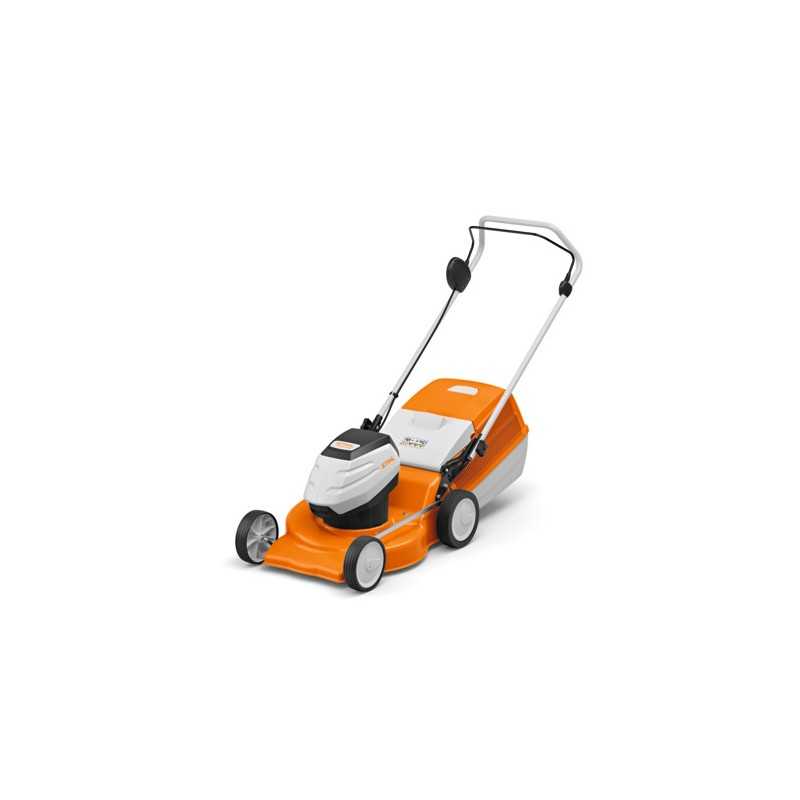 STIHL RMA248 36V cordless lawnmower with 46cm cutting width and 55L collection bag