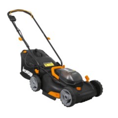 WORX WG743E cordless lawnmower with 2 x 20V+20V batteries and dual charger | Newgardenmac.com