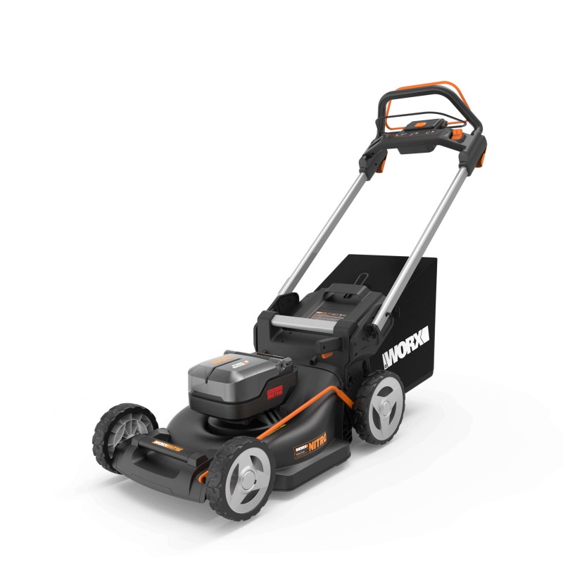 WORX WG749E tondeuse à gazon sans fil avec 2 batteries de 4,0 Ah et double chargeur