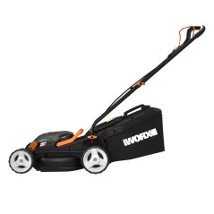 Worx WG779 cordless lawnmower with 2 x 20V+20V batteries and dual charger | Newgardenmac.com