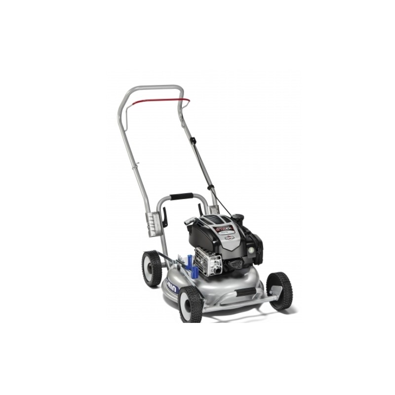 GRIN HM46 petrol lawnmower with Briggs&Stratton 163cc engine cutting 46 cm push mower