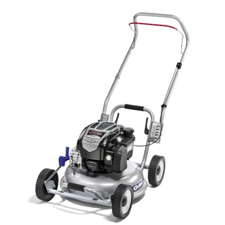 GRIN HM46 petrol lawnmower with Briggs&Stratton 163cc engine cutting 46 cm push mower