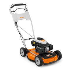 Tondeuse à gazon à essence STIHL RM4RTP 173cc 53 cm coupe mulching traction 1 vitesse | Newgardenmac.com