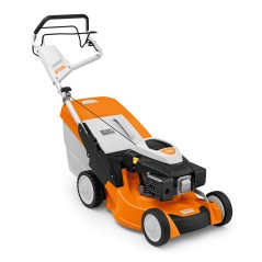 STIHL RM650T 173cc petrol lawn mower 48cm cut 70 Lt self-propelled grass collector | Newgardenmac.com