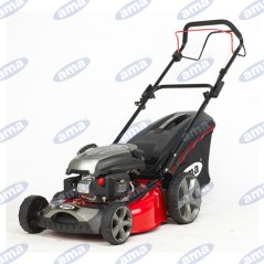 AMA TRX465 traction lawnmower with sheet metal body and Y145V OHV 145cc engine cutting 46cm | Newgardenmac.com