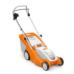 STIHL RME 339 electric lawnmower cutting width 37 cm 500 sqm 40 L collection box 1200 W