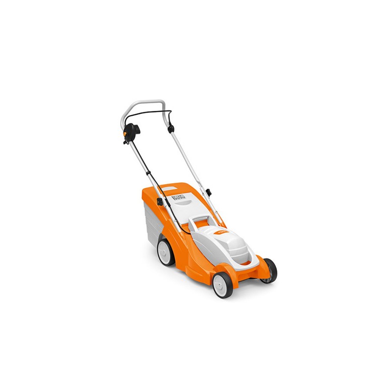 STIHL RME 339 electric lawnmower cutting width 37 cm 500 sqm 40 L collection box 1200 W