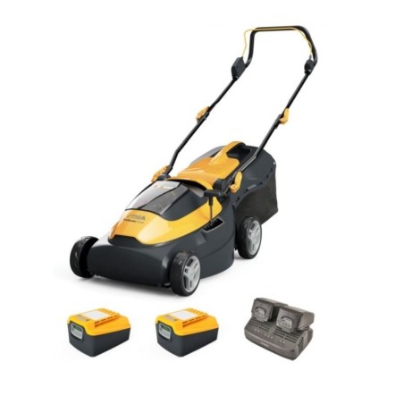 Rasaerba STIGA COLLECTOR 140e KIT con 2 batterie 4Ah e caricatore taglio 38cm | Newgardenmac.com